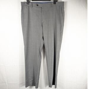 Tommy Hilfiger 36x30 Gray Wool Blend Dress Pants Mens Slim Fit Flat Front Slacks